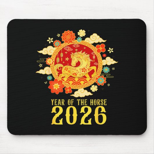 Chinese New Year 2026 Year Of The Horse  Muismat (Voorkant)