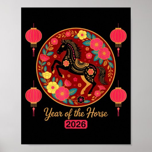 Chinese New Year 2026 Year Of-the Horse  Poster (Voorkant)