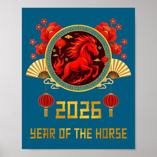 Chinese New Year 2026 Year Of The Horse  Poster (Voorkant)