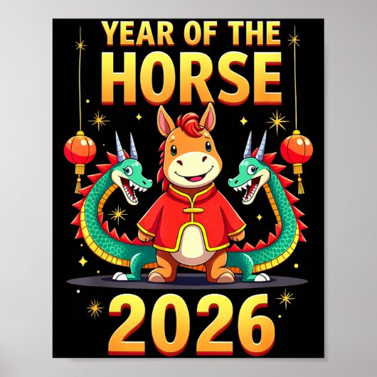 Chinese New Year 2026 Year Of The Horse  Poster (Voorkant)