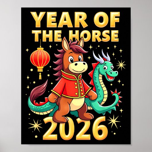 Chinese New Year 2026 Year Of The Horse  Poster (Voorkant)
