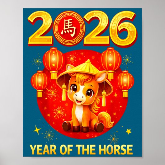 Chinese New Year 2026 Year Of The Horse  Poster (Voorkant)