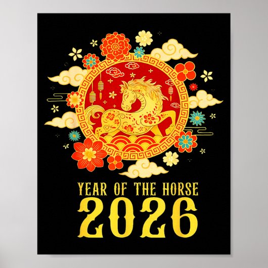 Chinese New Year 2026 Year Of The Horse  Poster (Voorkant)