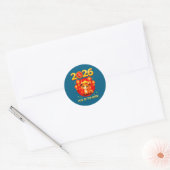 Chinese New Year 2026 Year Of The Horse  Ronde Sticker (Envelop)