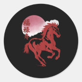 Chinese New Year 2026 Year Of The Horse  Ronde Sticker (Voorkant)