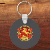 Chinese New Year 2026 Year Of The Horse Sleutelhanger (Voorkant)