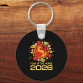 Chinese New Year 2026 Year Of The Horse  Sleutelhanger (Voorkant)