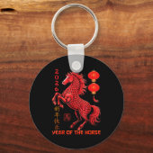 Chinese New Year 2026 Year Of The Horse  Sleutelhanger (Voorkant)