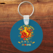 Chinese New Year 2026 Year Of The Horse  Sleutelhanger (Voorkant)