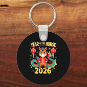 Chinese New Year 2026 Year Of The Horse  Sleutelhanger (Voorkant)
