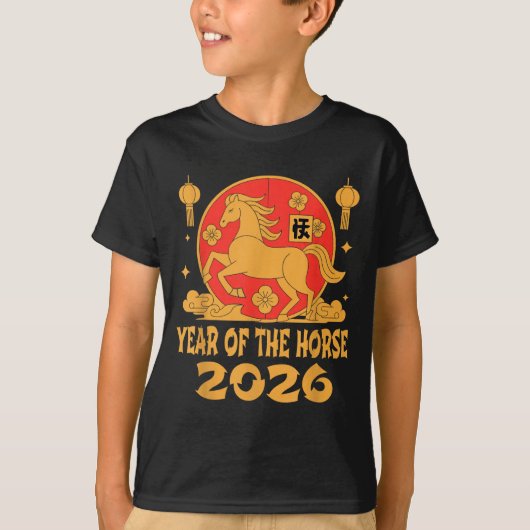 Chinese New Year 2026 Year Of The Horse  T-shirt (Voorkant)
