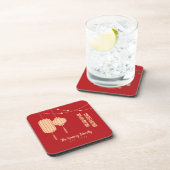 Chinese New Year Blessing Lantern Bier Onderzetter (Rechterzijde)