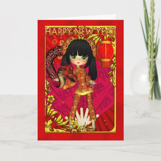 Chinese New Year Card Feestdagen Kaart (Voorkant)