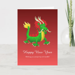 Chinese New Year Dragon Feestdagen Kaart