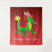 Chinese New Year Dragon Wandkleed (Voorkant)