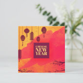 Chinese New Year Feestdagenkaart (Staand voorkant)