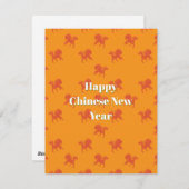 Chinese new year feestdagenkaart (Voorkant / Achterkant)