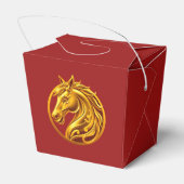 Chinese New Year Gold Horse- Bedankdoosjes (Achterkant)