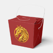 Chinese New Year Gold Horse- Bedankdoosjes (Voorkant Zijde)