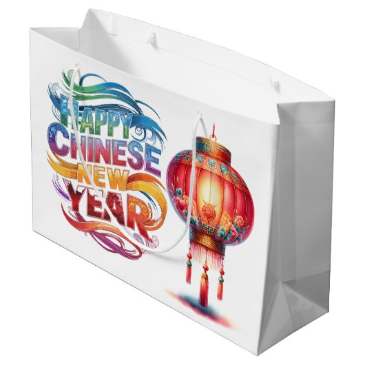 Chinese New Year  Groot Cadeauzakje (Achterkant Gekanteld)