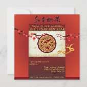 Chinese New Year Horse 2026 Celebration SqIn Feestdagenkaart (Voorkant)