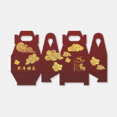 Chinese New Year Horse 2026 Gold Clouds GFB Bedankdoosjes (Uitgevouwen)