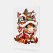 Chinese New Year Horse 2026 Zodiac Acryl Bord (Hoek)