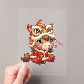 Chinese New Year Horse 2026 Zodiac Acryl Uitnodigingen (Insitu (Draagbaar))