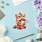 Chinese New Year Horse 2026 Zodiac Acryl Uitnodigingen (Insitu (Huwelijk))