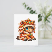 Chinese New Year Horse 2026 Zodiac Feestdagenkaart (Staand voorkant)