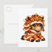 Chinese New Year Horse 2026 Zodiac Feestdagenkaart (Voorkant / Achterkant)