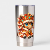 Chinese New Year Horse 2026 Zodiac Geïsoleerde Drinkbeker (Achterkant)