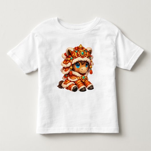 Chinese New Year Horse 2026 Zodiac Kinder Shirts (Voorkant)