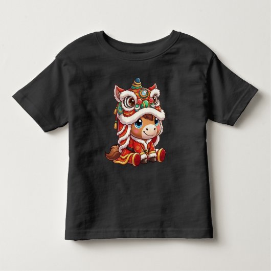 Chinese New Year Horse 2026 Zodiac Kinder Shirts (Voorkant)