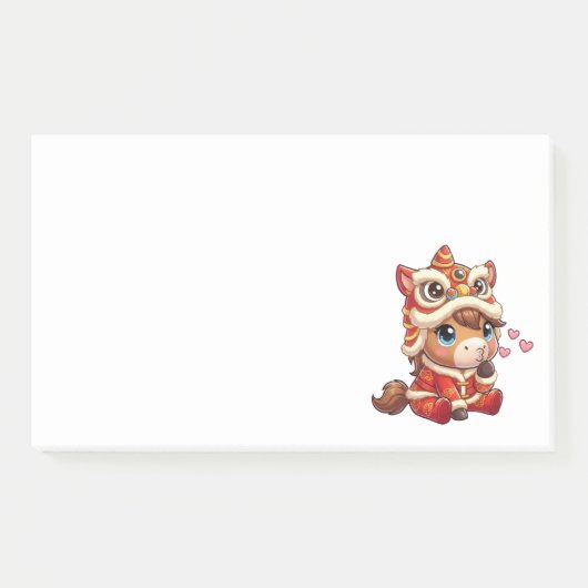 Chinese New Year Horse 2026 Zodiac Post-it® Notes (Voorkant)