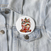 Chinese New Year Horse 2026 Zodiac Ronde Button 7,6 Cm (In situ)