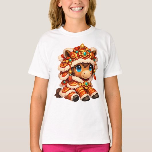 Chinese New Year Horse 2026 Zodiac T-shirt (Voorkant)