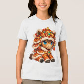 Chinese New Year Horse 2026 Zodiac Tri-Blend Shirt (Voorkant)