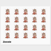 Chinese New Year Horse 2026 Zodiac Vierkante Sticker (Vel)