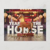 Chinese New Year Horse Disco style with Texts HPc Briefkaart (Voorkant)