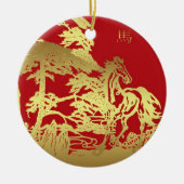 Chinese New Year Horse Keepomwille Ornament (Voorkant)