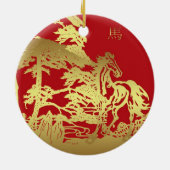 Chinese New Year Horse Keepomwille Ornament (Achterkant)