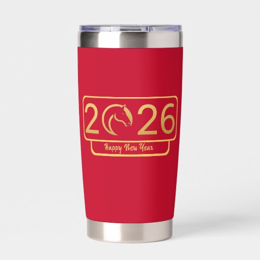 Chinese New Year Horse Perfect Gift Geïsoleerde Drinkbeker (Voorkant)