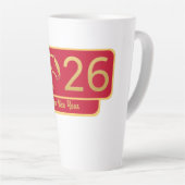 Chinese New Year Horse Perfect Gift Latte Mok (Rechterhoek)