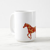 Chinese New Year Horse with Dragon Phoenix  Koffiemok (Voorkant links)