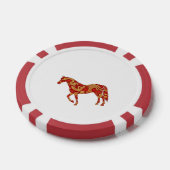 Chinese New Year Horse with Dragon Phoenix  Poker Chips (Enkel)