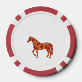 Chinese New Year Horse with Dragon Phoenix  Poker Chips (Achterkant)