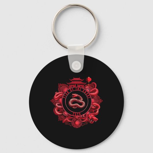 Chinese New Year Lunar New Year Of The Snake 2025 Sleutelhanger (Voorkant)