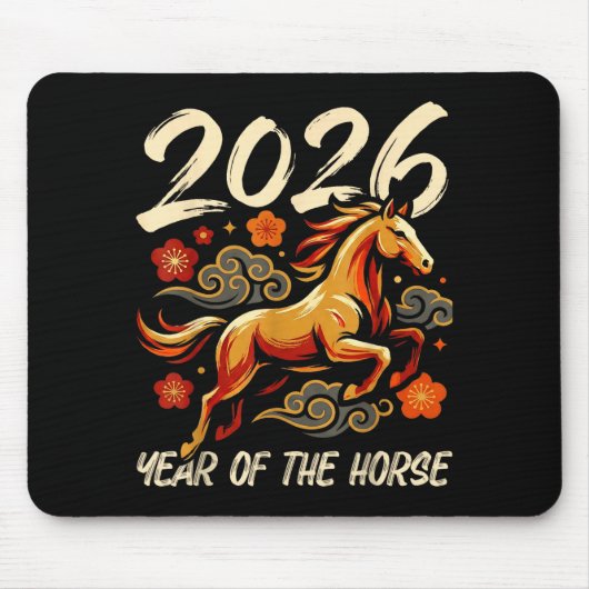 Chinese New Year Lunar Year Of The Horse 2026 Muismat (Voorkant)