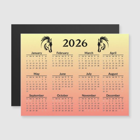 Chinese New Year of Horse 2026 Calendar  (Voorkant / Achterkant)